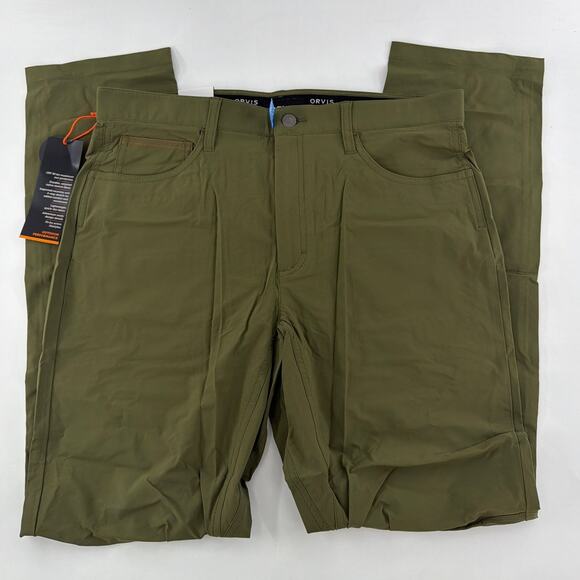 Orvis Men's Moss Green Jackson Quick-Dry 5-Pocket Pants Size - Picture 8 of 10